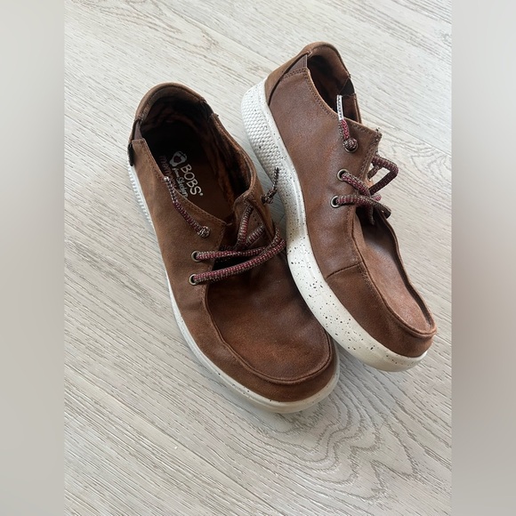 Bobs Skipper Skechers Sandbar Social Brown Sz 9 1/2 Slip-On Comfort Memory Foam - Picture 1 of 9